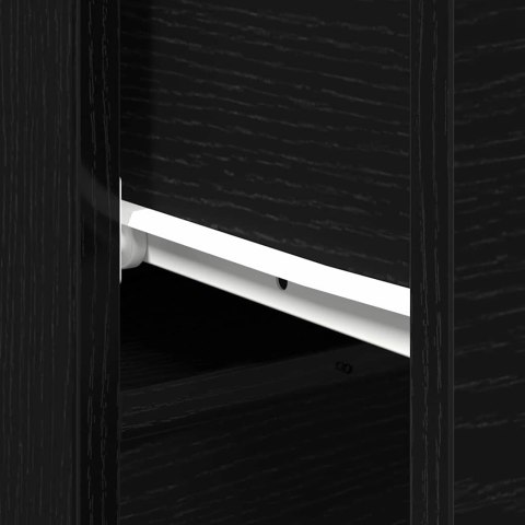 CZARNA SZAFKA Z DĘBU Z SZUFLADĄ CZARNY DĄB 30X30X70CM