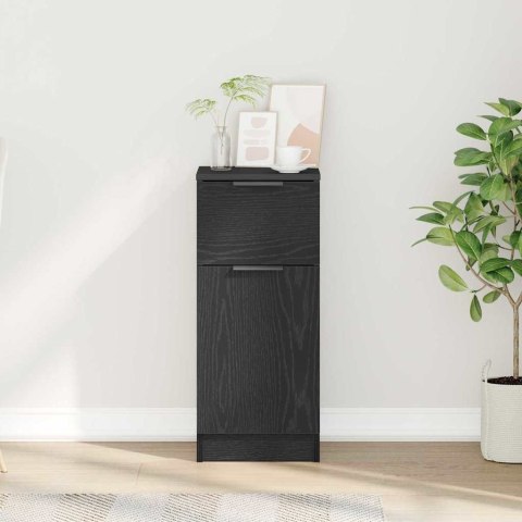 KOMODA CZARNY DĄB Z SZUFLADĄ CZARNY DĄB 30X30X70CM