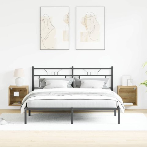 PÓŁKA WISZĄCA Z PÓŁKĄ 2 SZT. BRĄZOWY 40X28.5X40CM