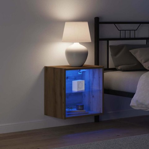 PÓŁKA WISZĄCA Z PÓŁKĄ 2 SZT. BRĄZOWY 40X28.5X40CM