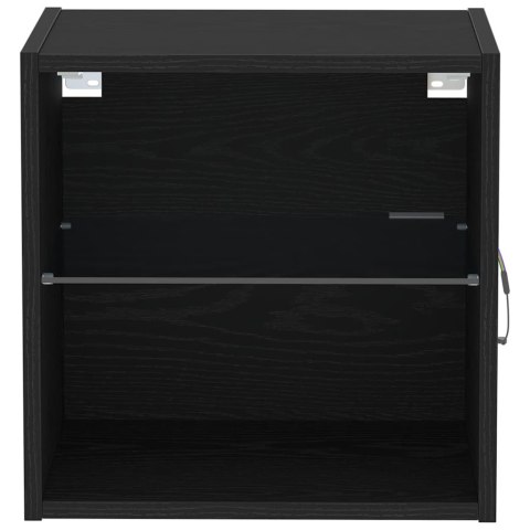 PÓŁKA WISZĄCA Z PÓŁKĄ 2 SZT. CZARNY 40X28.5X40CM