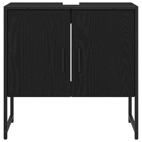 SZAFKA POD UMYWALKĘ Z PÓŁKĄ CZARNY DĄB 60X30X60CM