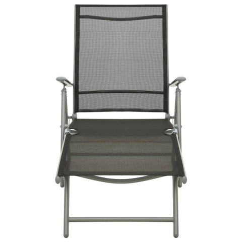 3-CZ. ZESTAW MEBLI DO OGRODU TEXTILENE ALUMINIUM SREBRNY