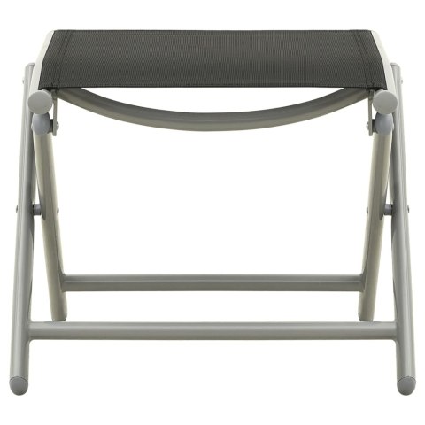 3-CZ. ZESTAW MEBLI DO OGRODU TEXTILENE ALUMINIUM SREBRNY