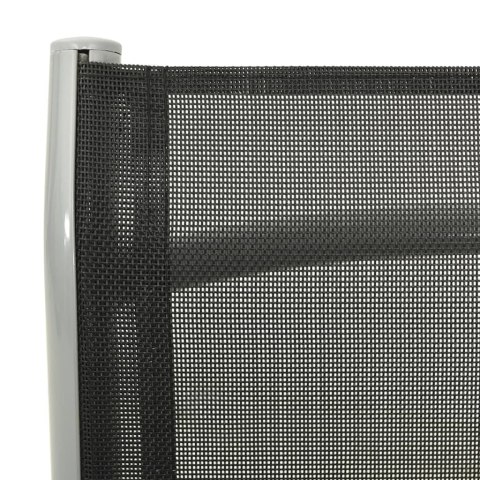 ROZKŁADANE KRZESŁA OGRODOWE 2 SZT. TEXTILENE I ALUMINIUM