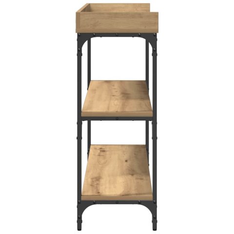 STÓŁ KONSOLOWY Z PÓŁKĄ DĄB ARTISAN 100X30X80CM