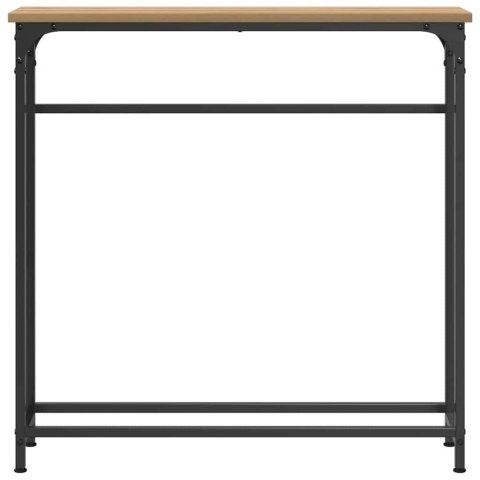 STOLIK KONSOLOWY Z PÓŁKĄ DĄB ARTISAN 75X19,5X75CM