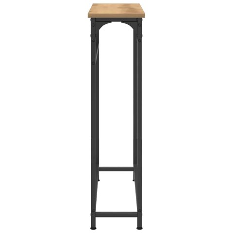 STOLIK KONSOLOWY Z PÓŁKĄ DĄB ARTISAN 75X19,5X75CM