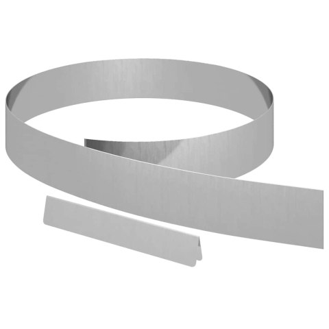 OGRODOWE OBRZEŻE TRAWNIKA 4 SZT. SREBRNY 450X10CM