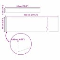 OGRODOWE OBRZEŻE TRAWNIKA 4 SZT. SREBRNY 450X15CM