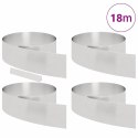VidaXL Ogrodowe obrzeże trawnika 4 pcs Srebrny 450 x 20 cm