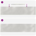 VidaXL Ogrodowe obrzeże trawnika 4 pcs Srebrny 450 x 20 cm