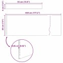 VidaXL Ogrodowe obrzeże trawnika 4 pcs Srebrny 450 x 20 cm