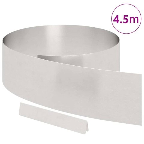 OGRODOWE OBRZEŻE TRAWNIKA SREBRNY 450X20CM STAL NIERDZEWNA