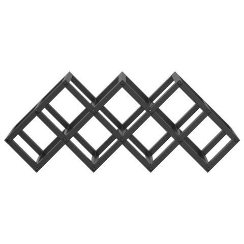 REGAŁ NA WINO CZARNY 63X16.5X25CM STAL MALOWANA PROSZKOWO