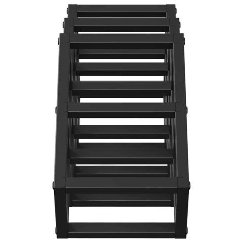 REGAŁ NA WINO CZARNY 63X16.5X25CM STAL MALOWANA PROSZKOWO