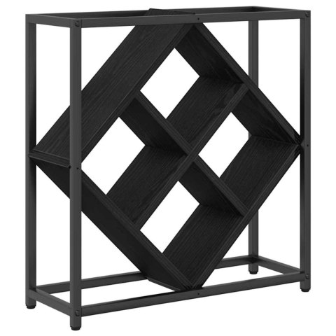 REGAŁ NA WINO CZARNY DĄB 51X18X52.5CM