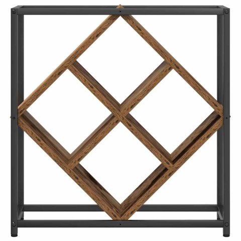 REGAŁ NA WINO STARE DREWNO 51X18X52.5CM