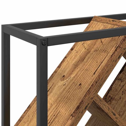 REGAŁ NA WINO STARE DREWNO 51X18X52.5CM