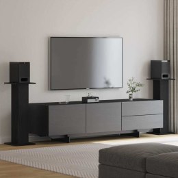 STOJAKI NA GŁOŚNIKI 2 SZT. CZARNY DĄB 30X30X80CM