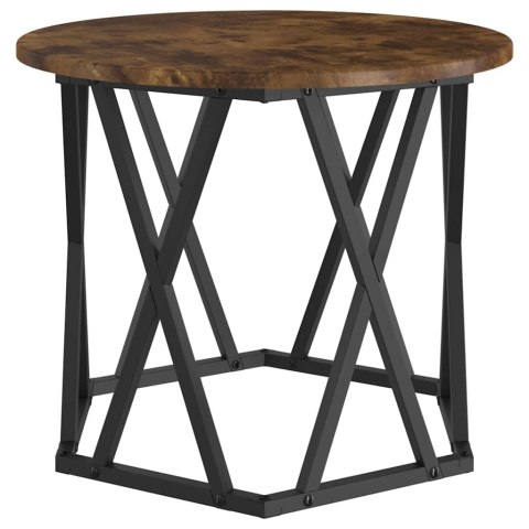 STOLIK BOCZNY 2 SZT. WĘDZONY DĄB 50X50X40CM