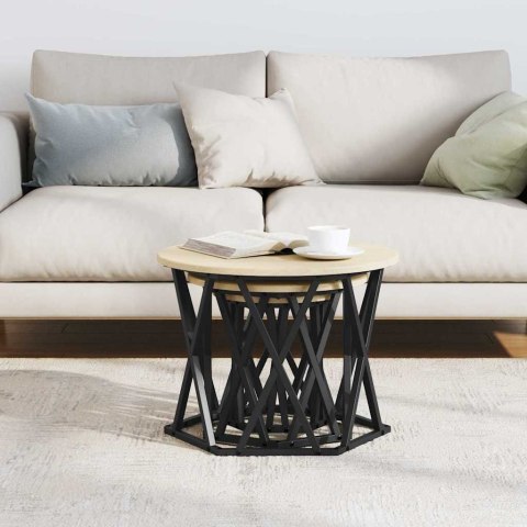 STOLIK BOCZNY DO NESTINGU 3 SZT. DĄB SONOMA 53X53X40CM