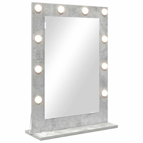 LUSTRO TOALETOWE ZE LED LIGHTS BETONOWY SZARY 70X50X18CM