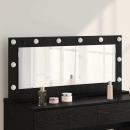 LUSTRO TOALETOWE ZE LED LIGHTS CZARNY DĄB 100X45X18CM