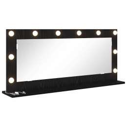 LUSTRO TOALETOWE ZE LED LIGHTS CZARNY DĄB 100X45X18CM
