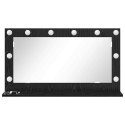 LUSTRO TOALETOWE ZE LED LIGHTS CZARNY DĄB 80X45X18CM