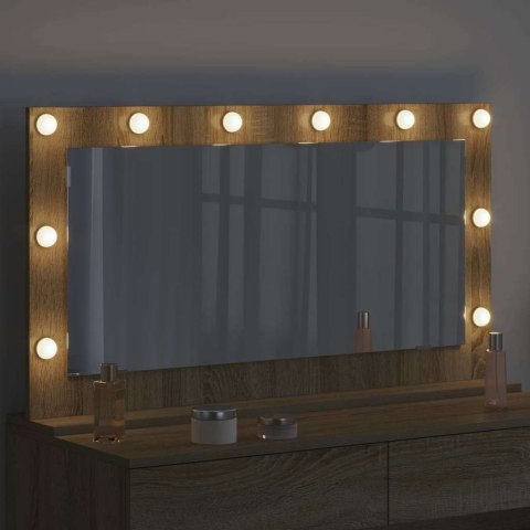 LUSTRO TOALETOWE ZE LED LIGHTS DĄB SONOMA 100X55X18CM