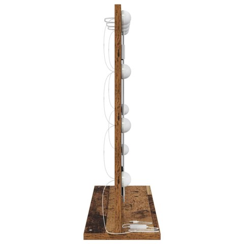 LUSTRO TOALETOWE ZE LED LIGHTS STARE DREWNO 60X55X18CM