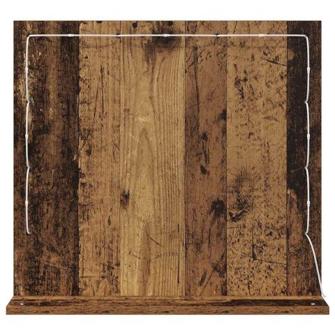 LUSTRO TOALETOWE ZE LED LIGHTS STARE DREWNO 60X55X18CM