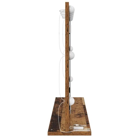 LUSTRO TOALETOWE ZE LED LIGHTS STARE DREWNO 80X55X18CM