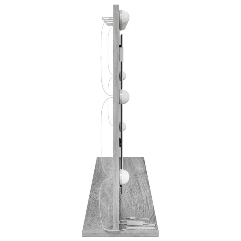 VidaXL Lustro toaletowe Ze LED Lights Szary Sonoma 100 x 55 x 18 cm