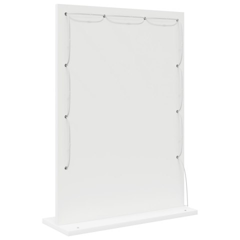 LUSTRO TOALETOWE ZE LED LIGHTS Z LUSTREM BIAŁY 70X50X18CM