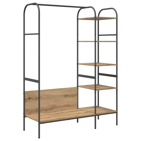 VidaXL Wieszak na Ubrania z półką Beżowy 120 x 44 x 160 cm