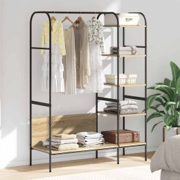 WIESZAK NA UBRANIA Z PÓŁKĄ BRĄZOWY 120X44X160CM