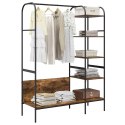 VidaXL Wieszak na Ubrania z półką Brązowy 120 x 44 x 160 cm