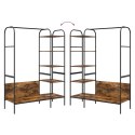 VidaXL Wieszak na Ubrania z półką Brązowy 120 x 44 x 160 cm