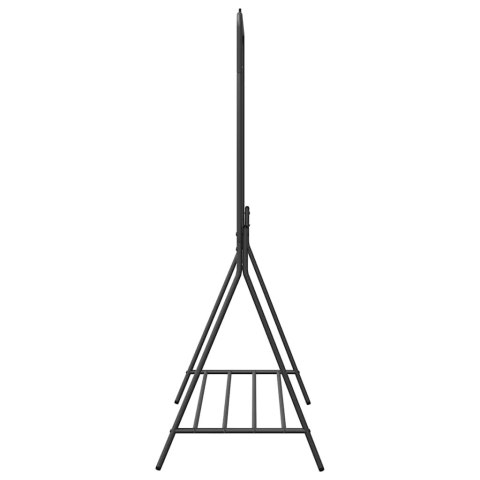 WIESZAK NA UBRANIA Z PÓŁKĄ CZARNY 100X56X154CM STAL