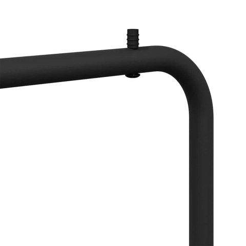 WIESZAK NA UBRANIA Z PÓŁKĄ CZARNY 100X56X154CM STAL