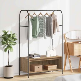 WIESZAK NA UBRANIA Z PRZECHOWYWANIEM BRĄZOWY 100X44X160CM