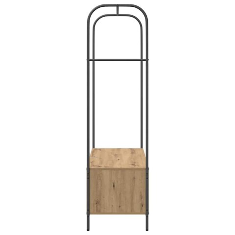 WIESZAK NA UBRANIA Z PRZECHOWYWANIEM BRĄZOWY 100X44X160CM