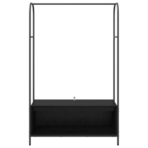 WIESZAK NA UBRANIA Z PRZECHOWYWANIEM CZARNY 100X44X160CM