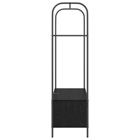 WIESZAK NA UBRANIA Z PRZECHOWYWANIEM CZARNY 100X44X160CM