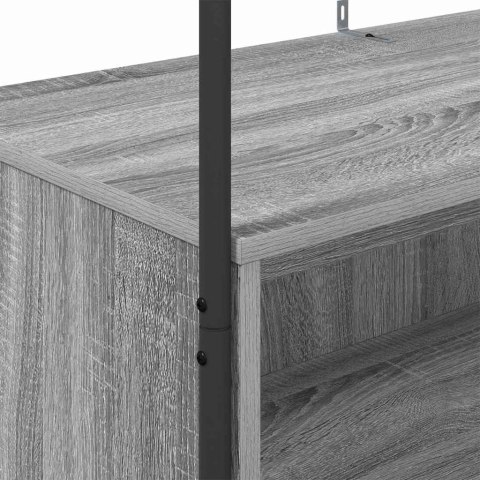 WIESZAK NA UBRANIA Z PRZECHOWYWANIEM SZARY 100X44X160CM