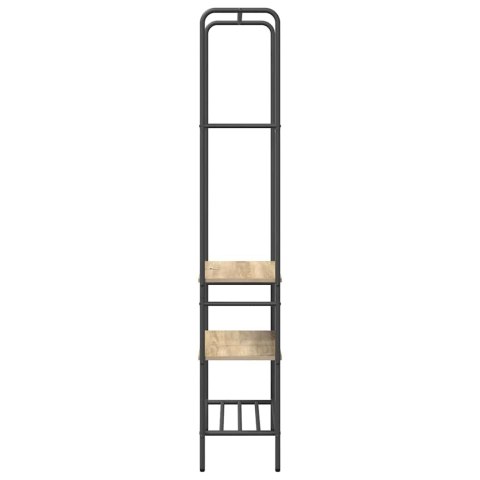 WIESZAK NA UBRANIA Z PÓŁKAMI INNY DĄB SONOMA 60X30X171CM