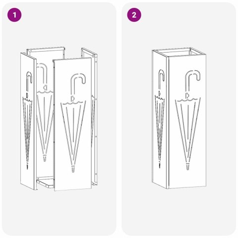 STOJAK NA PARASOL ANTRACYT 15.5X15.5X49CM METAL