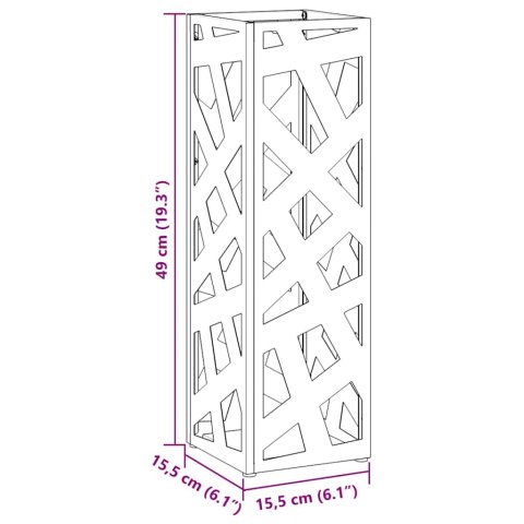 STOJAK NA PARASOL ANTRACYT 15.5X15.5X49CM STAL